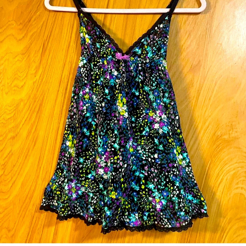 Vintage Y2K Victoria’s Secret multi colour babydoll slip size small